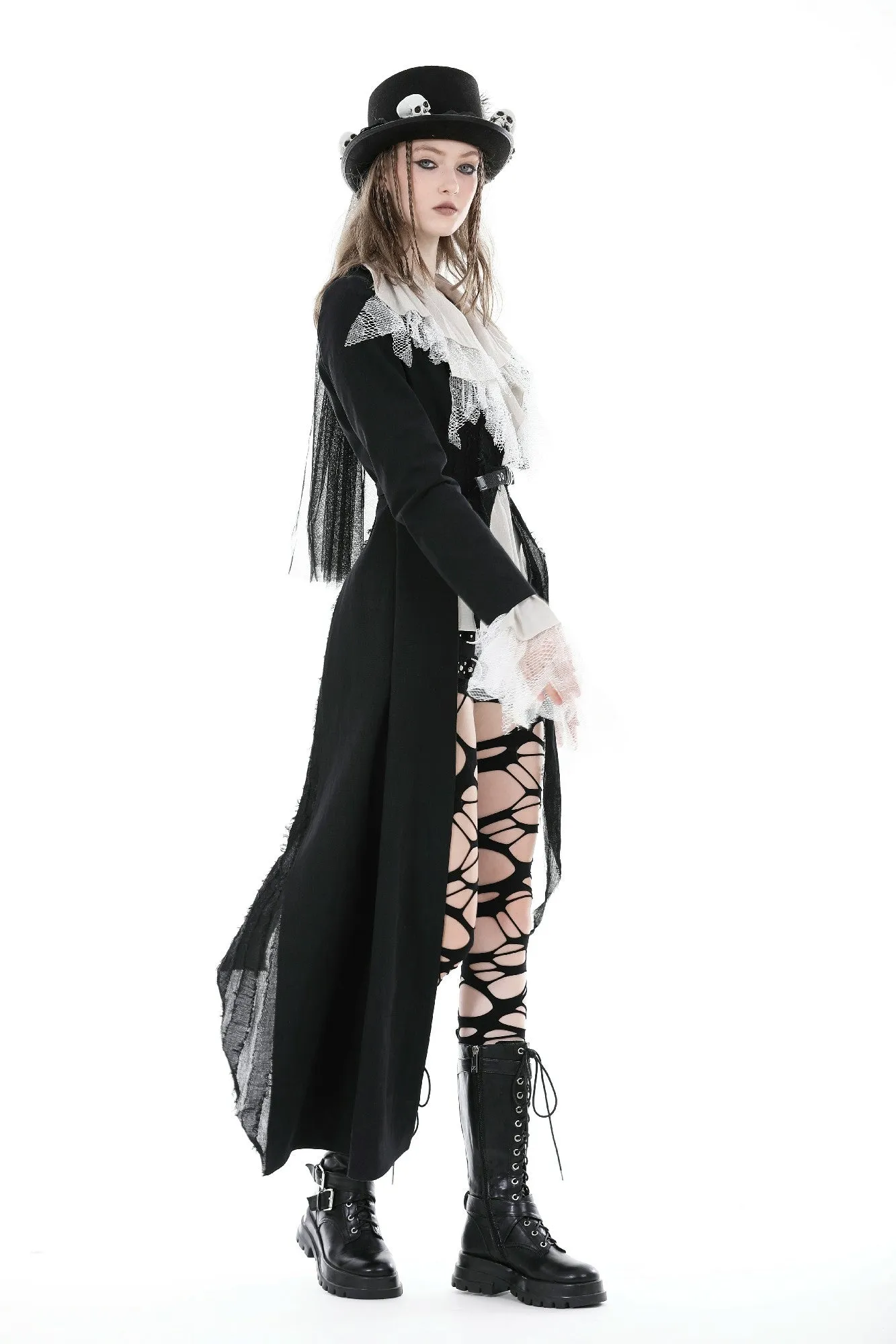 Punk irregular long coat JW252