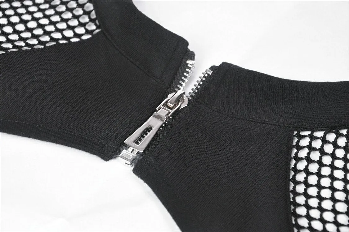 Punk mermaid sexy lace up thigh pencil dress DW353