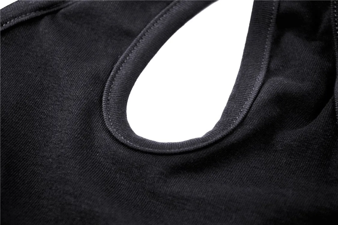Punk net splicing midriff-baring top T-shirt TW266