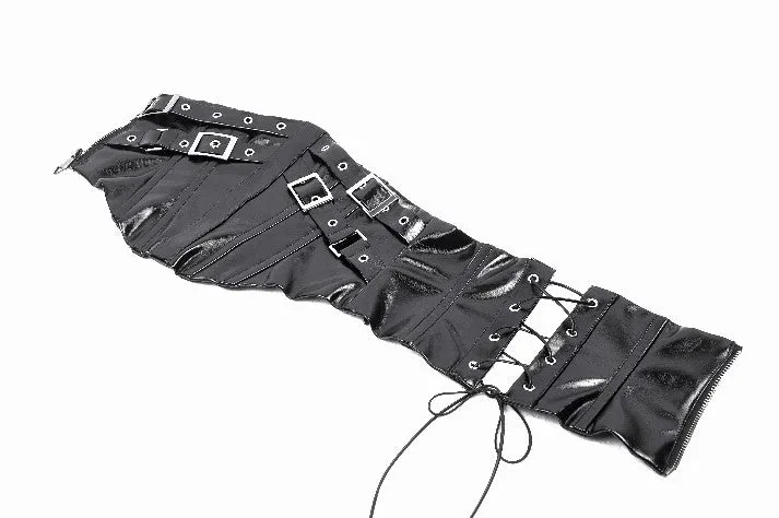 Punk Patent Leather Metal Waist Corset CW089