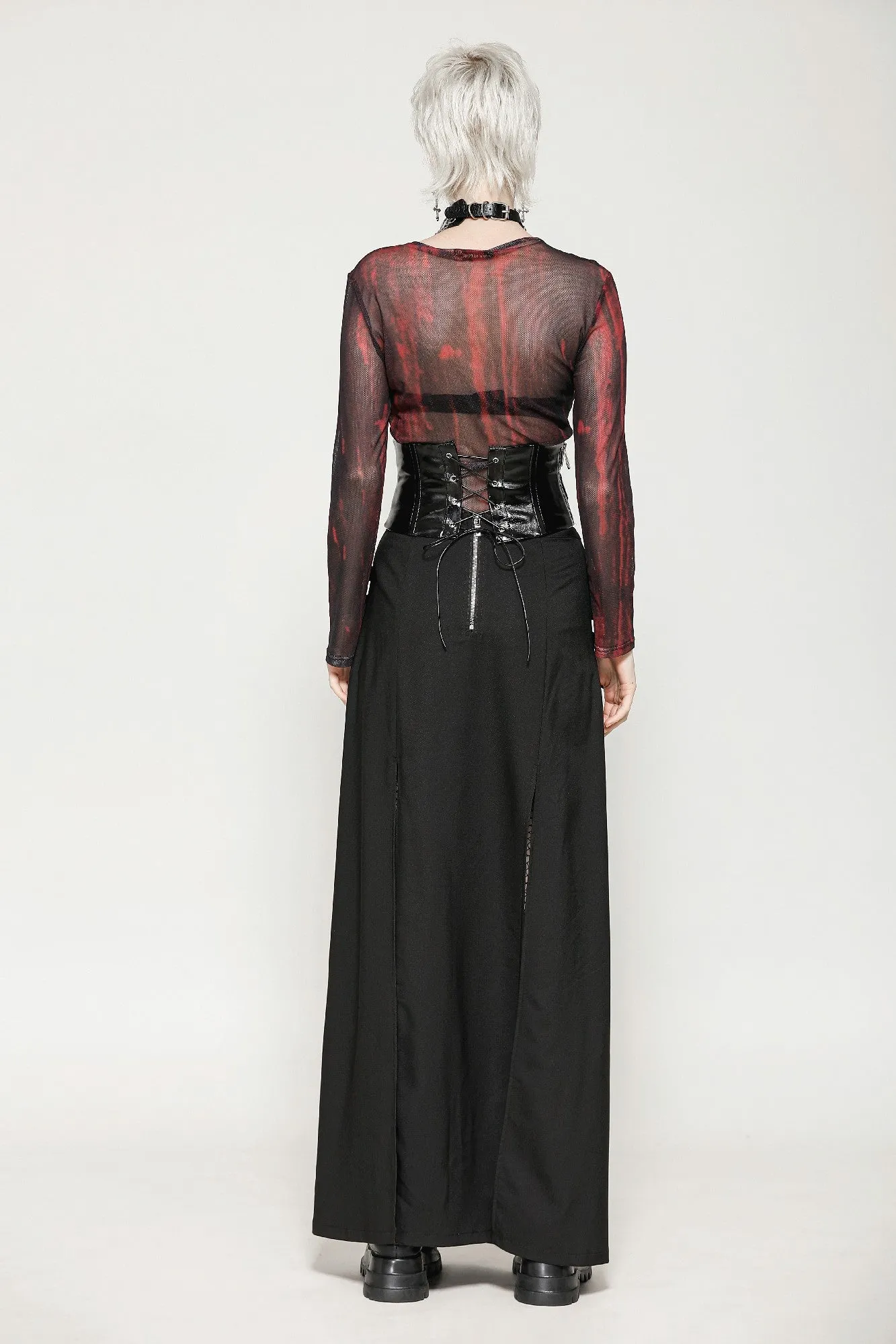 Punk Patent Leather Metal Waist Corset CW089