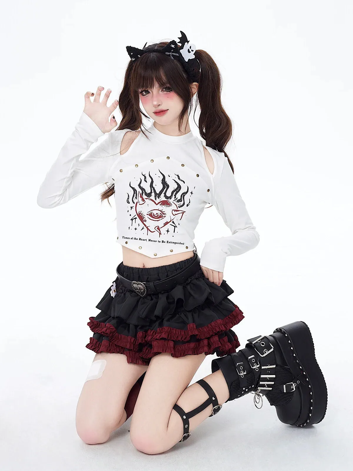 Punk Skirt Abby Ruffle Dark