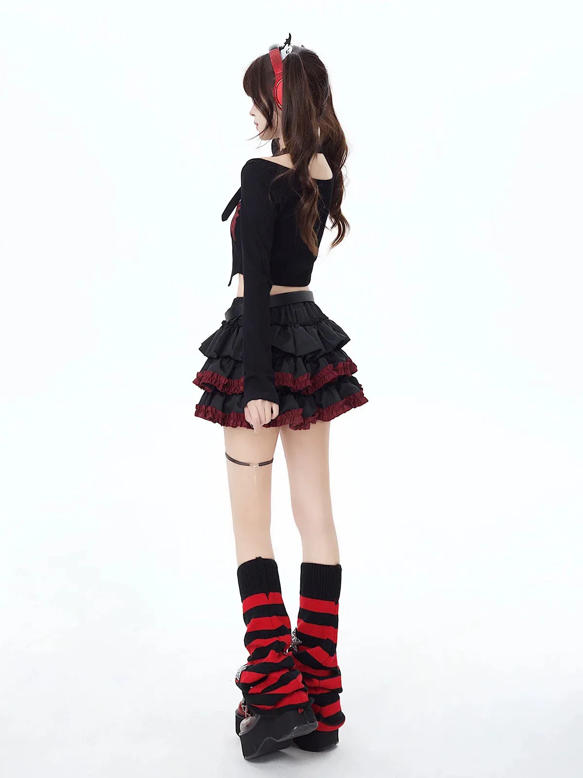 Punk Skirt Abby Ruffle Dark