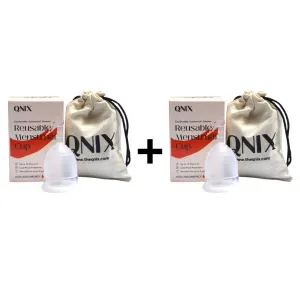 QNIX Reusable Menstrual Cup | Large | Pack of 2