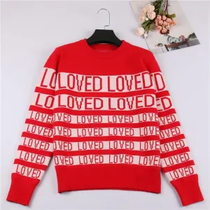 "LOVED" SWEATER