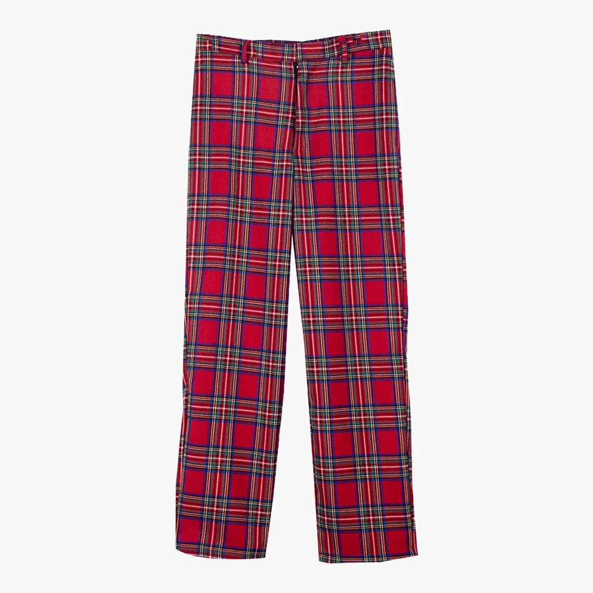Red Plaid British Punk Aesthetic Pants