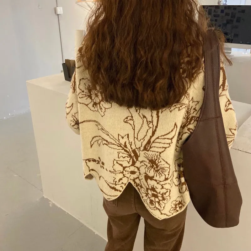 Retro O-Neck Korean Sweater