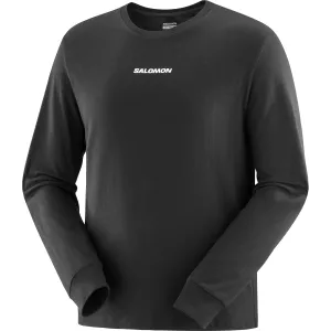 Salomon Men&#x27;s Salomon Logo Performance Sweater Deep Black | Buy Salomon Men&#x27;s Salomon Logo Performance Sweater Deep Black here | Outnorth