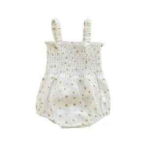 Silent Night Shirred Romper