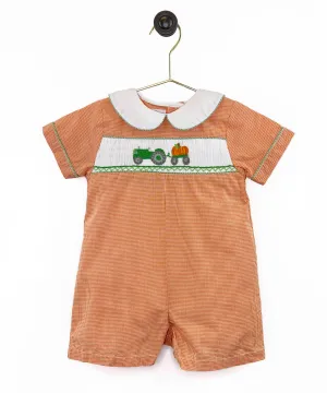 Smocked Pumpkin Romper