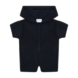 Sparrow Kids Black Terry Romper