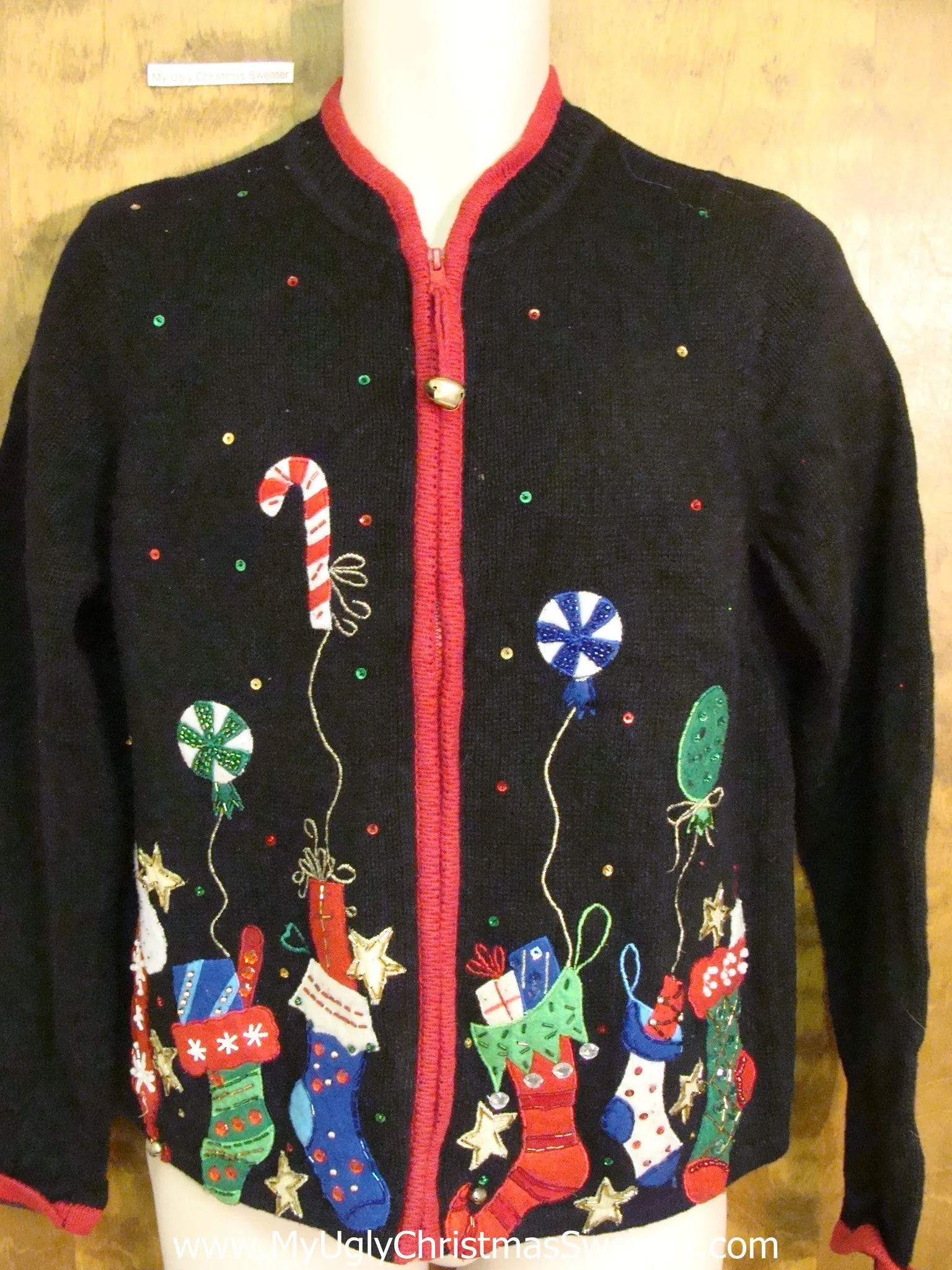 Stockings and Candy Corny Cheesy Christmas Sweater