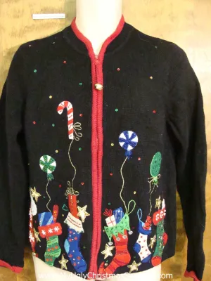 Stockings and Candy Corny Cheesy Christmas Sweater
