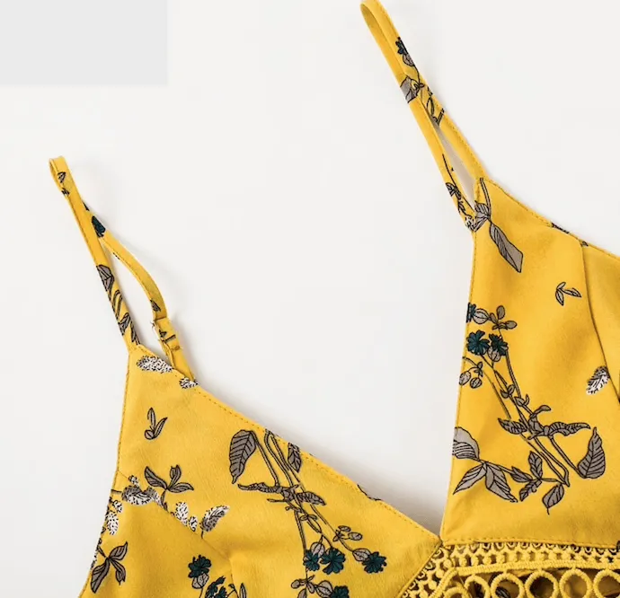 SUNNY SKIES FLORAL ROMPER