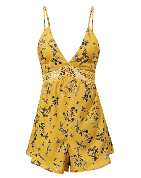 SUNNY SKIES FLORAL ROMPER
