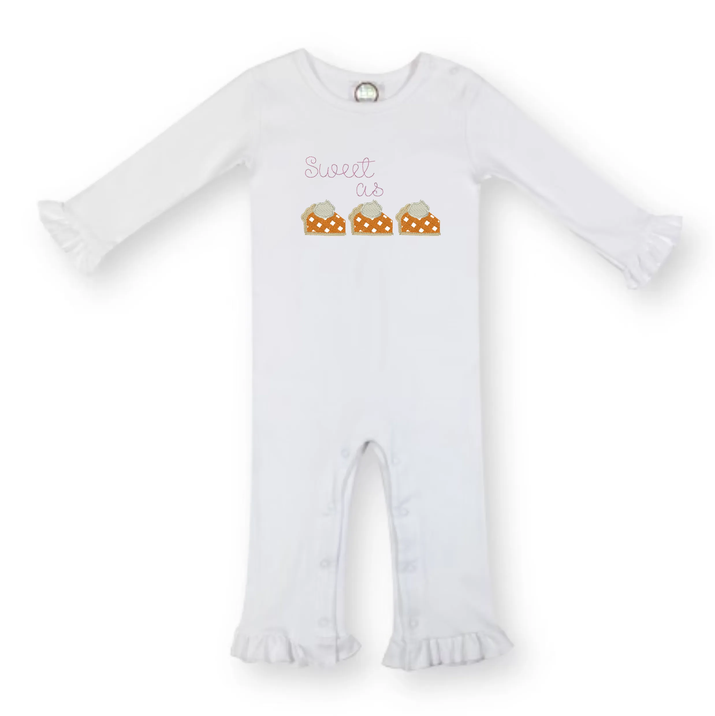 Sweet as Pie Embroidered Romper