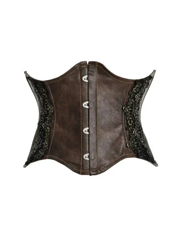 Team Corset Buckle Punk Waist Lettros Steel Lace