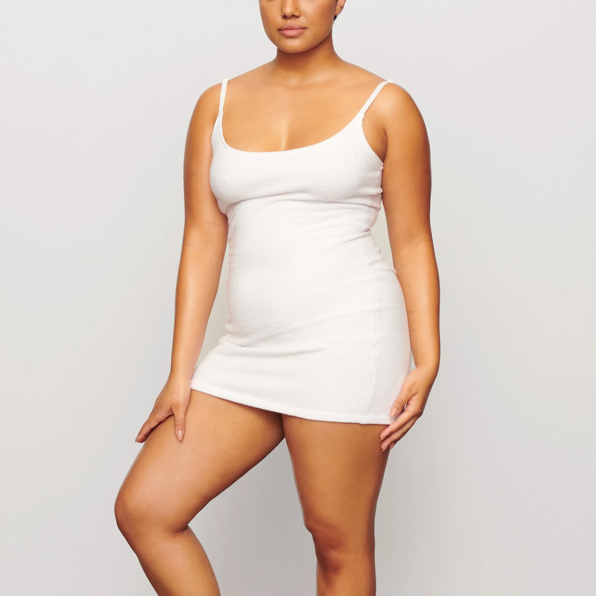 TERRY SLIP DRESS | MARBLE
