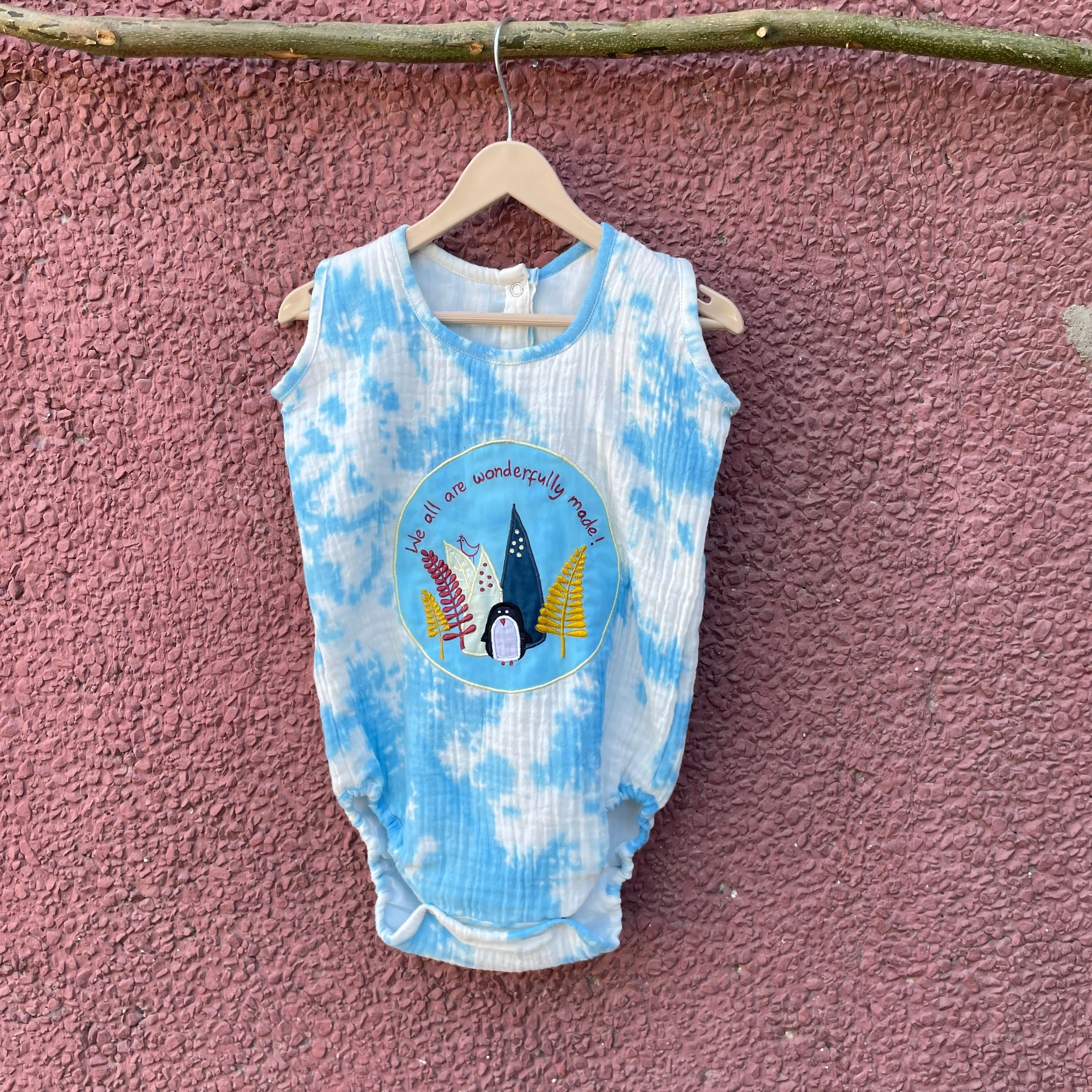 Tie-Dye  Penguin Romper