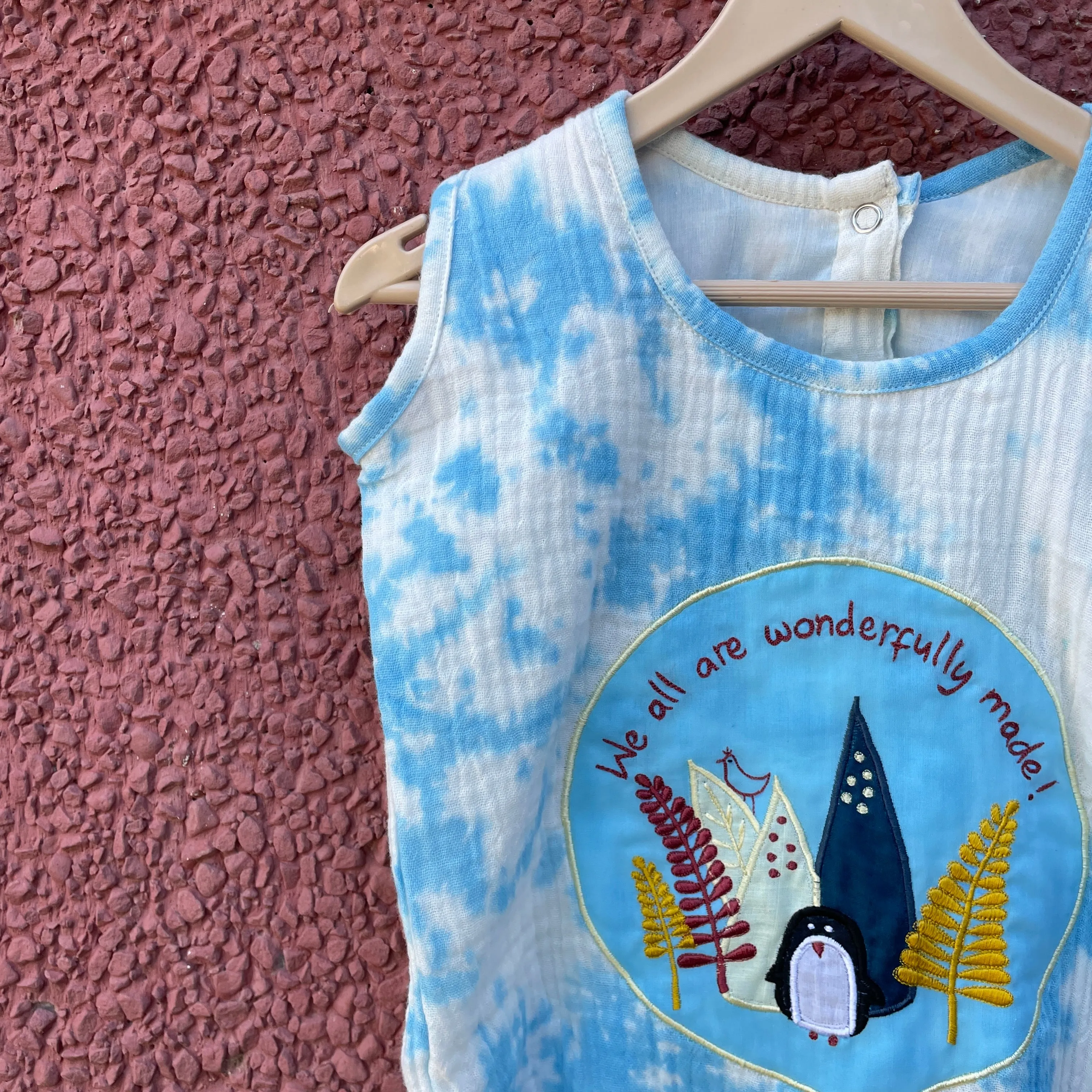 Tie-Dye  Penguin Romper
