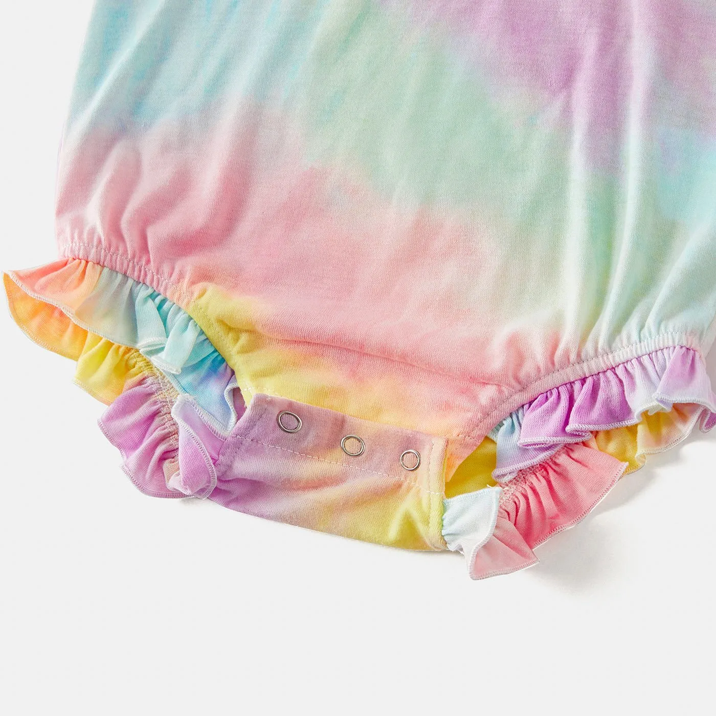 Tie Dye Round Neck Sleeveless Bodycon Dress for Mom and Me