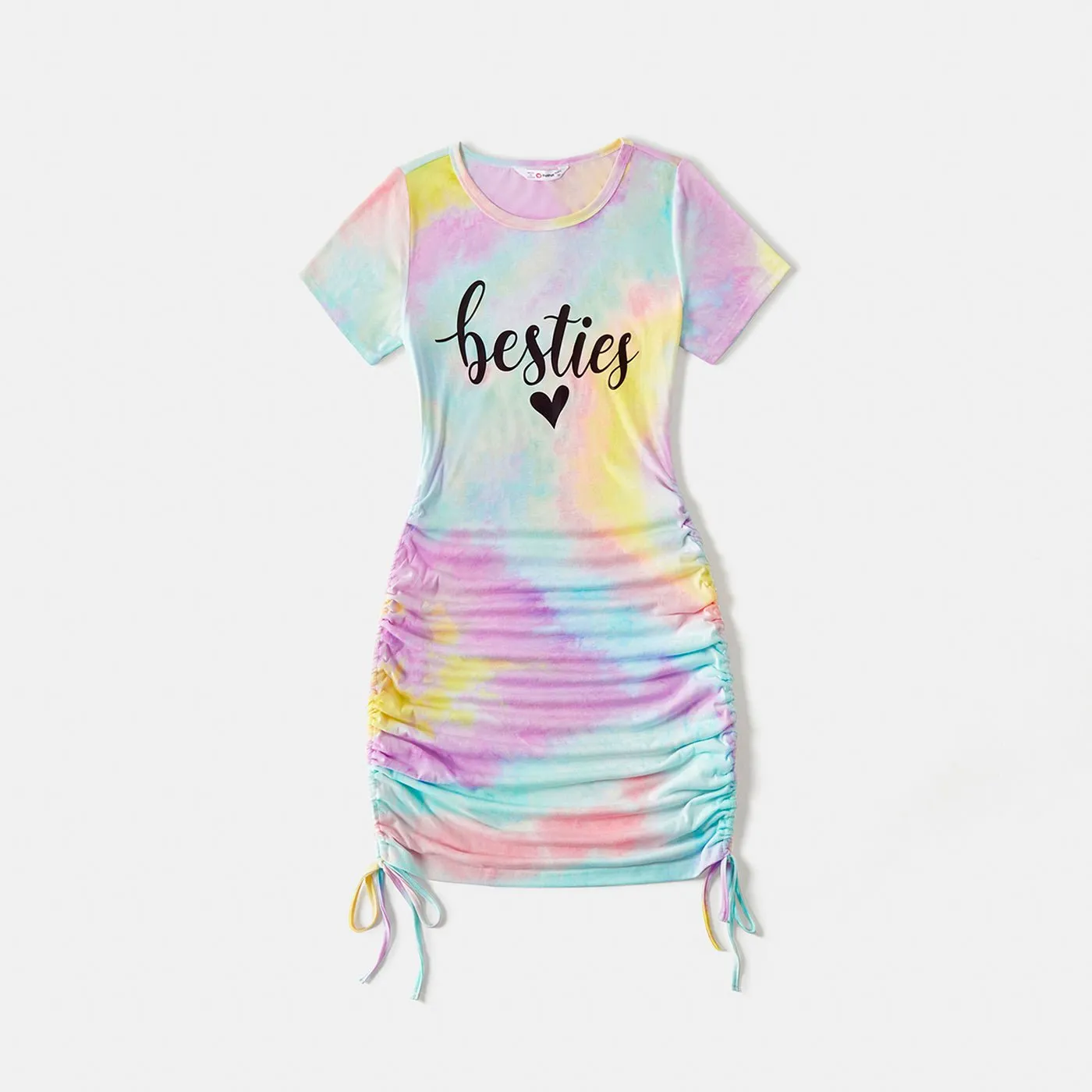 Tie Dye Round Neck Sleeveless Bodycon Dress for Mom and Me