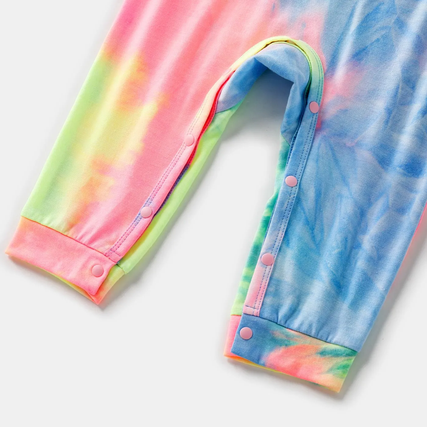 Tie Dye Round Neck Sleeveless Bodycon Dress for Mom and Me