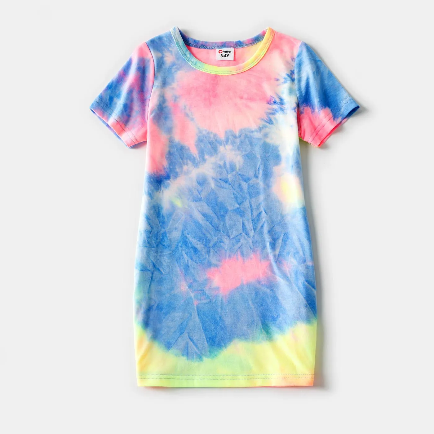 Tie Dye Round Neck Sleeveless Bodycon Dress for Mom and Me