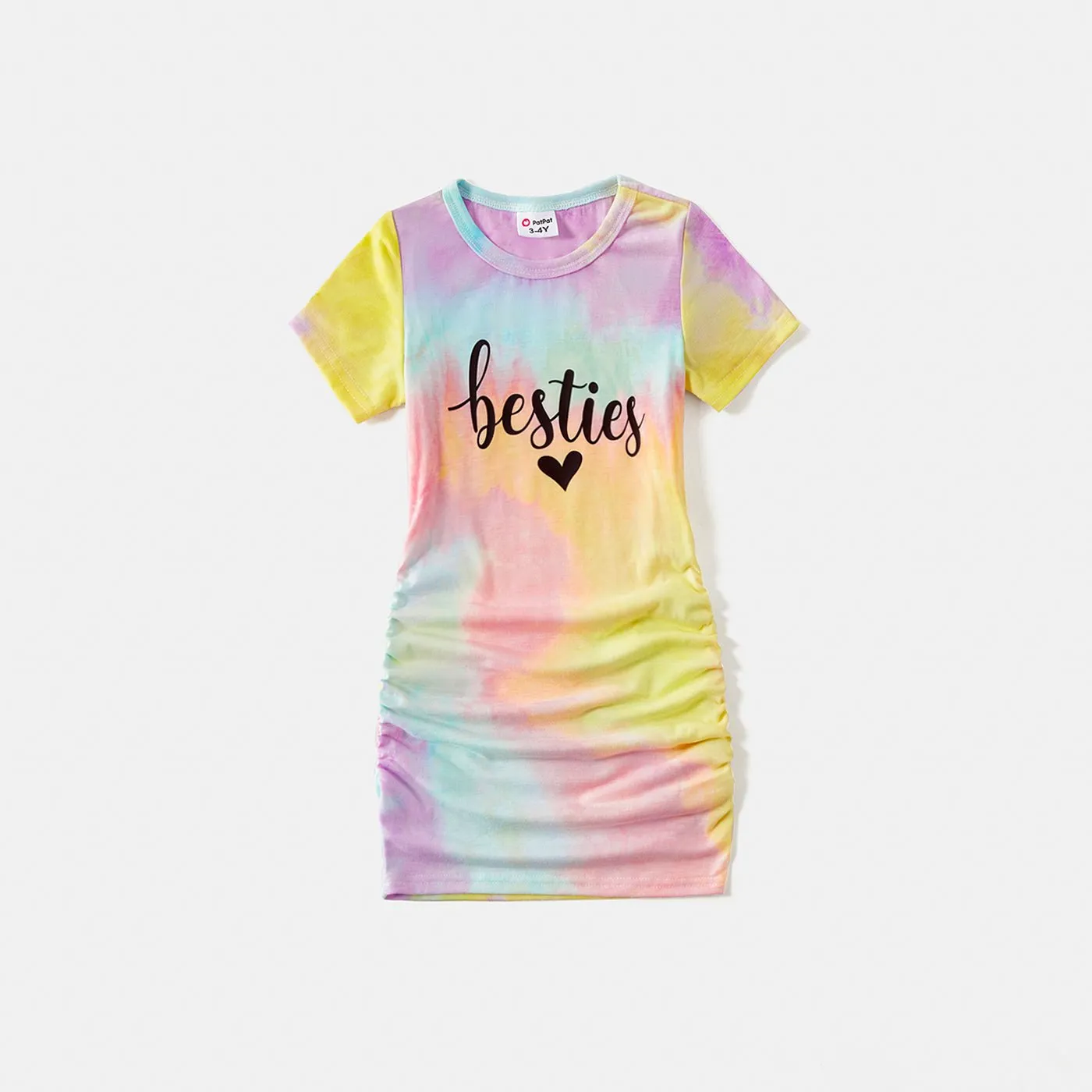 Tie Dye Round Neck Sleeveless Bodycon Dress for Mom and Me