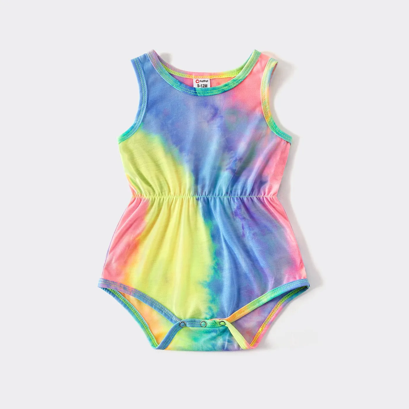 Tie Dye Round Neck Sleeveless Bodycon Dress for Mom and Me