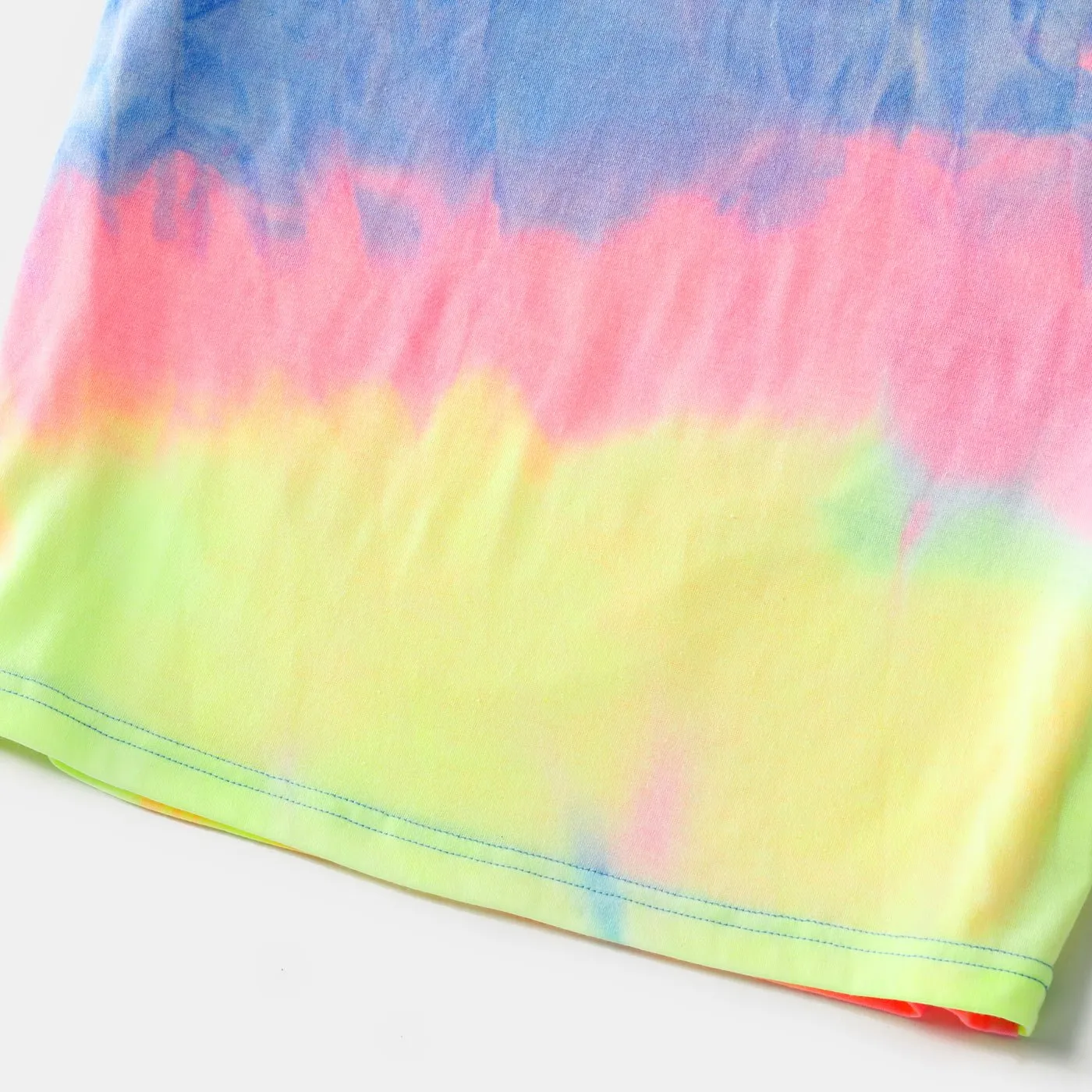 Tie Dye Round Neck Sleeveless Bodycon Dress for Mom and Me