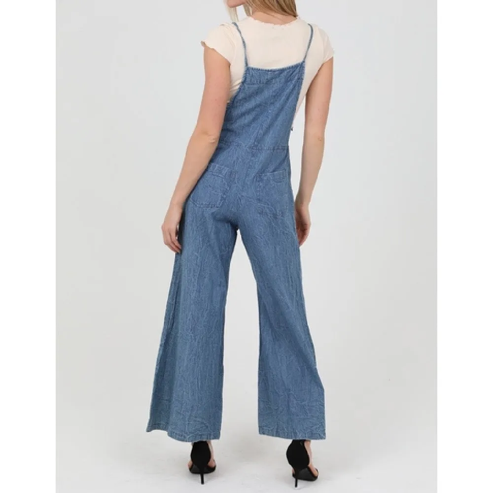 True Love Denim Flare Overalls