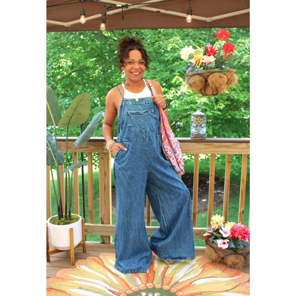 True Love Denim Flare Overalls
