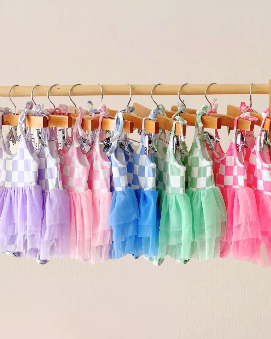 Tutu Romper | Checkered Mint
