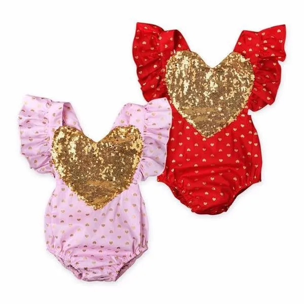 Valentine's Day Heart Bubble Romper