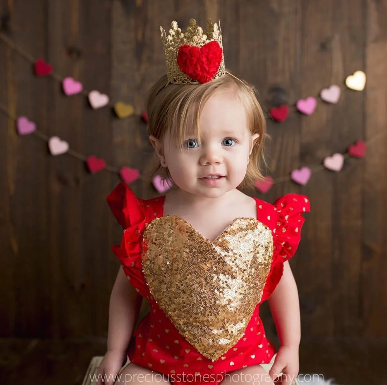 Valentine's Day Heart Bubble Romper