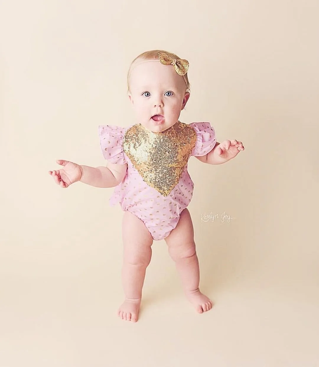 Valentine's Day Heart Bubble Romper