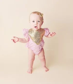 Valentine's Day Heart Bubble Romper