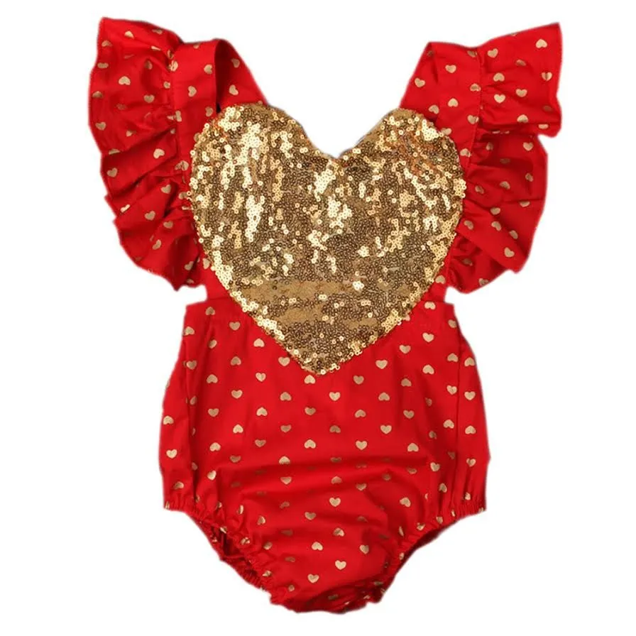 Valentine's Day Heart Bubble Romper