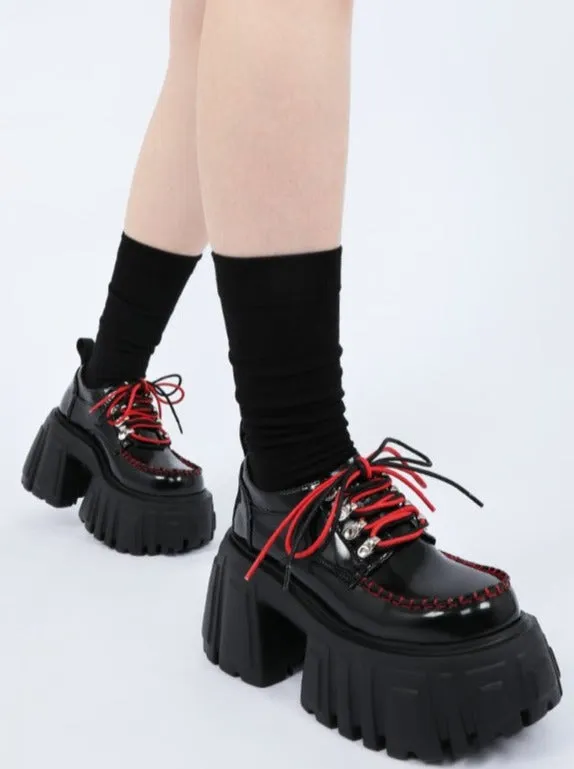 Voluminous Red Shoes Punk