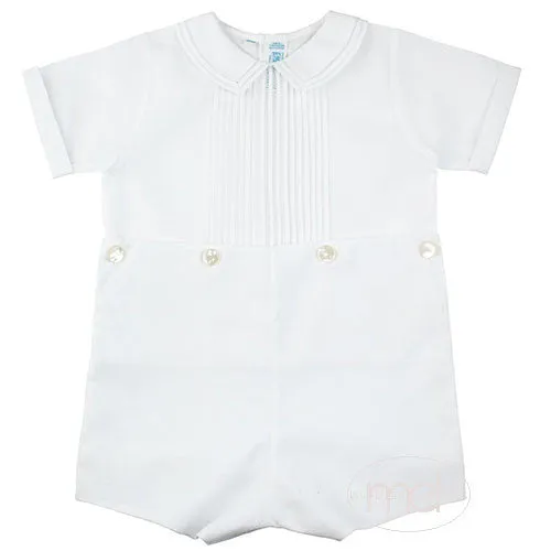 White Button-On Romper