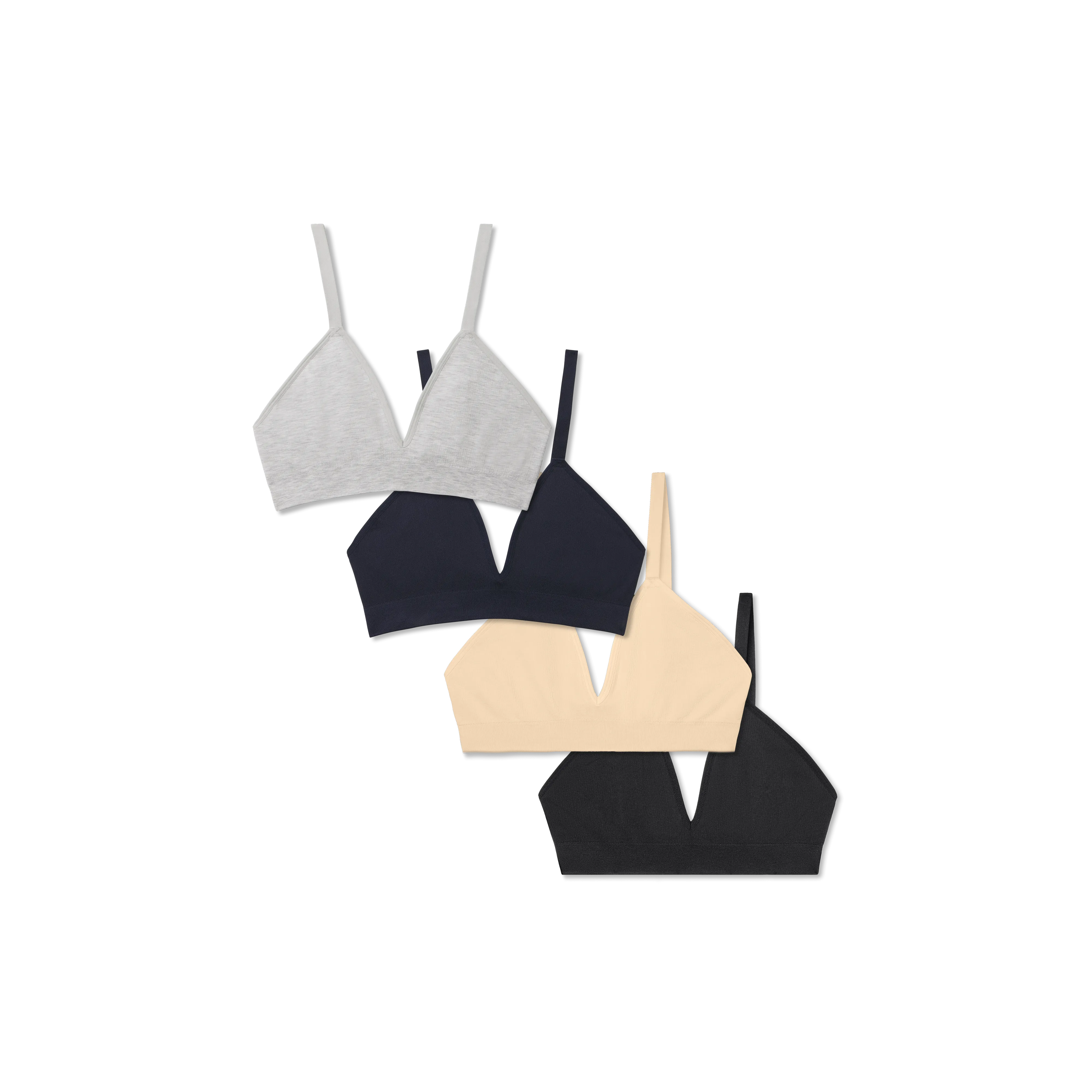 Women's Seamless Triangle Bralette 4-Pack