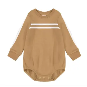 Zeebra Kids Taupe/Ivory Sweatshirt Romper