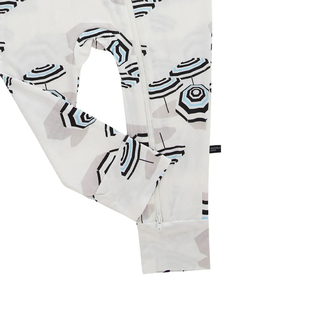 Zippered Romper in Beach Club Signature